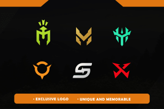 design unique minimalist logo for esport, twitch, and gaming in 24 hours