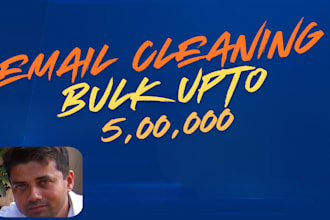 do  bulk email validation, list cleaning  up to 5 lacs