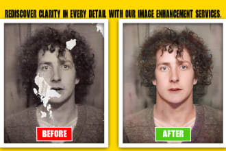 sharpen blurry image and restore, resize, colorize or enhance images or photos