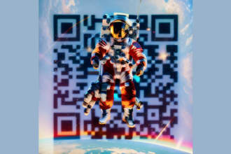 custom your qr code design with logo or image integration, colorful patterns