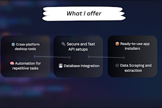 create custom desktop apps and software tools for your needs