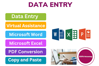 any type of work on microsoft word, excel, power point