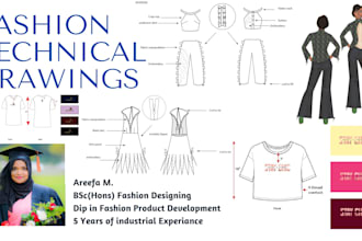 create fashion technical tech pack drawings