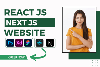 build a modern website using react js and next js as a next js developer