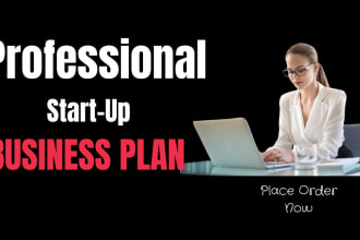 write startup business plans for you