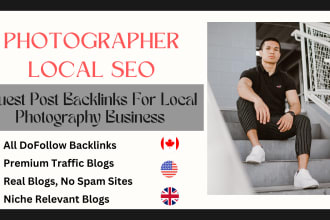 monthly guest post backlinks for photographer local SEO link building service