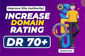 increase domain rating ahrefs DR 70 plus by permanent backlinks