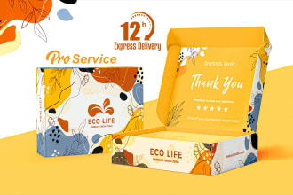 do packaging box design, product box design, mailer box and subscription box