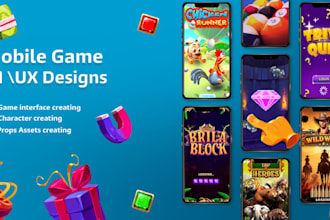 design professional game UI for mobile games