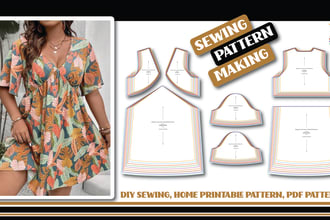 do custom digital sewing patterns grading for DIY fashion