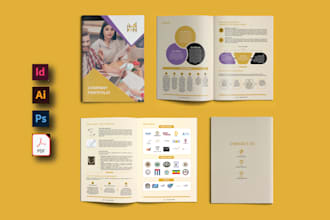 design brochure company profile booklet proposal flyer annual report white paper