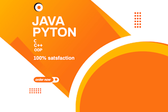 create java programming,c,cpp tasks and python projects