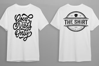 design a creative luxury typographic t shirt