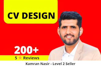 create a professional CV design or resume design