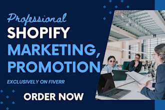 do complete shopify marketing, shopify store advertising, shopify store manager