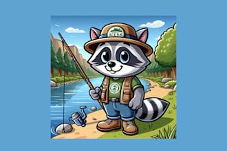 create an national, and park river mascot logo for you