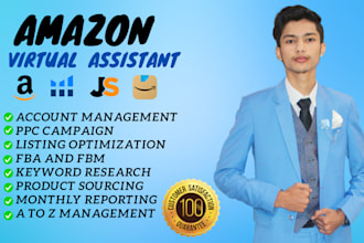 be an amazon virtual assistant VA or amazon assistant and manage amazon fba