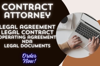 write legal agreement, contract, documents,llc operating agreement,service, nda