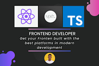 be your frontend developer react, nextjs, typescript