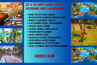 do level designing of 2d and 3d unity game