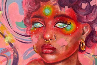 paint a semi realistic headshot