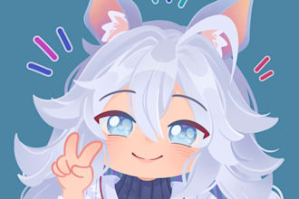 chibi in lineless color style