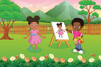 do children book illustration and kids book story