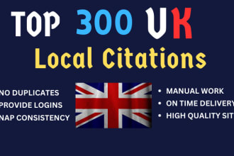 build top 300 UK local citations and directory