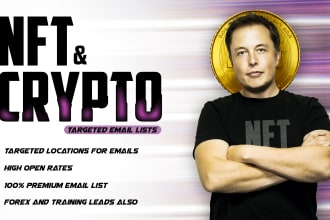 provide nft or crypto investor targeted email list leads for marketing promotion