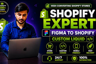 design and redesign shopify store and  figma to shopify