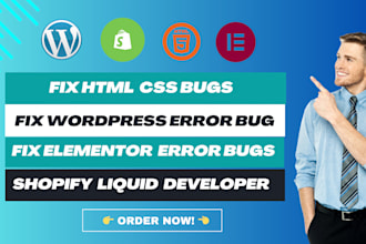 do shopify custom coding shopify bug fix, and fix wordpress errors, issues