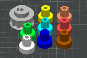 design 3d printable gear wheels