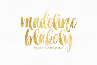 do gold textured signature logo