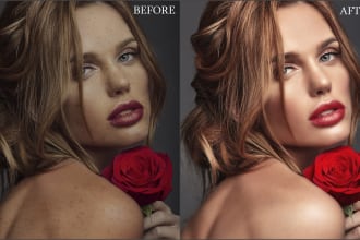 edit high end beauty portrait and headshot retouching