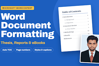 format, edit, design, create microsoft word document