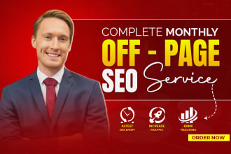 complete website monthly off page service via authority dofollow seo backlinks