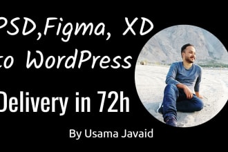 convert PSD to wordpress, figma to wordpress in 3 days