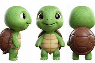 create a 3d character model for games or film