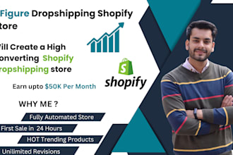 design a shopify drop shipping website or shopify store