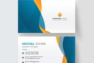 make stunning visiting card or physical card design for your business