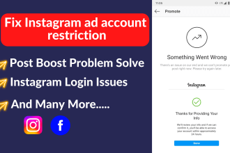 fix your restricted instagram boosting and business manager, ad account issue