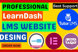 build lms website and course upload
