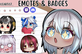 make custom emotes or stickers for twitch or discord for you