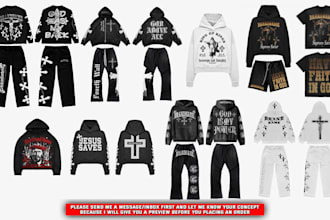 create a christian or jesus clothing design for print ready