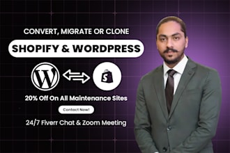 convert, migrate or clone shopify store to wordpress to wordpress to shopify