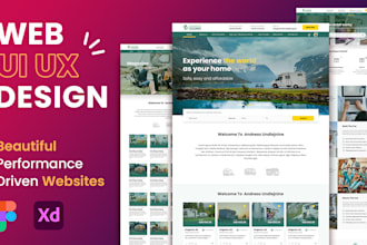 design a professional modern website UI UX design in figma