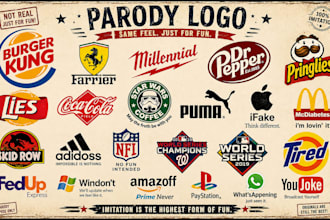 make custom nba, mlb, NFL,  ncaa, ufc parody logo with your name or brand