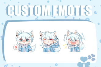 draw cute sticker or emotes