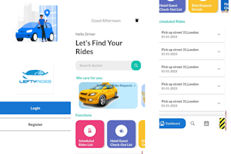 design and develop mobile application in flutter