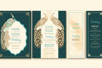 create elegant wedding invitation design